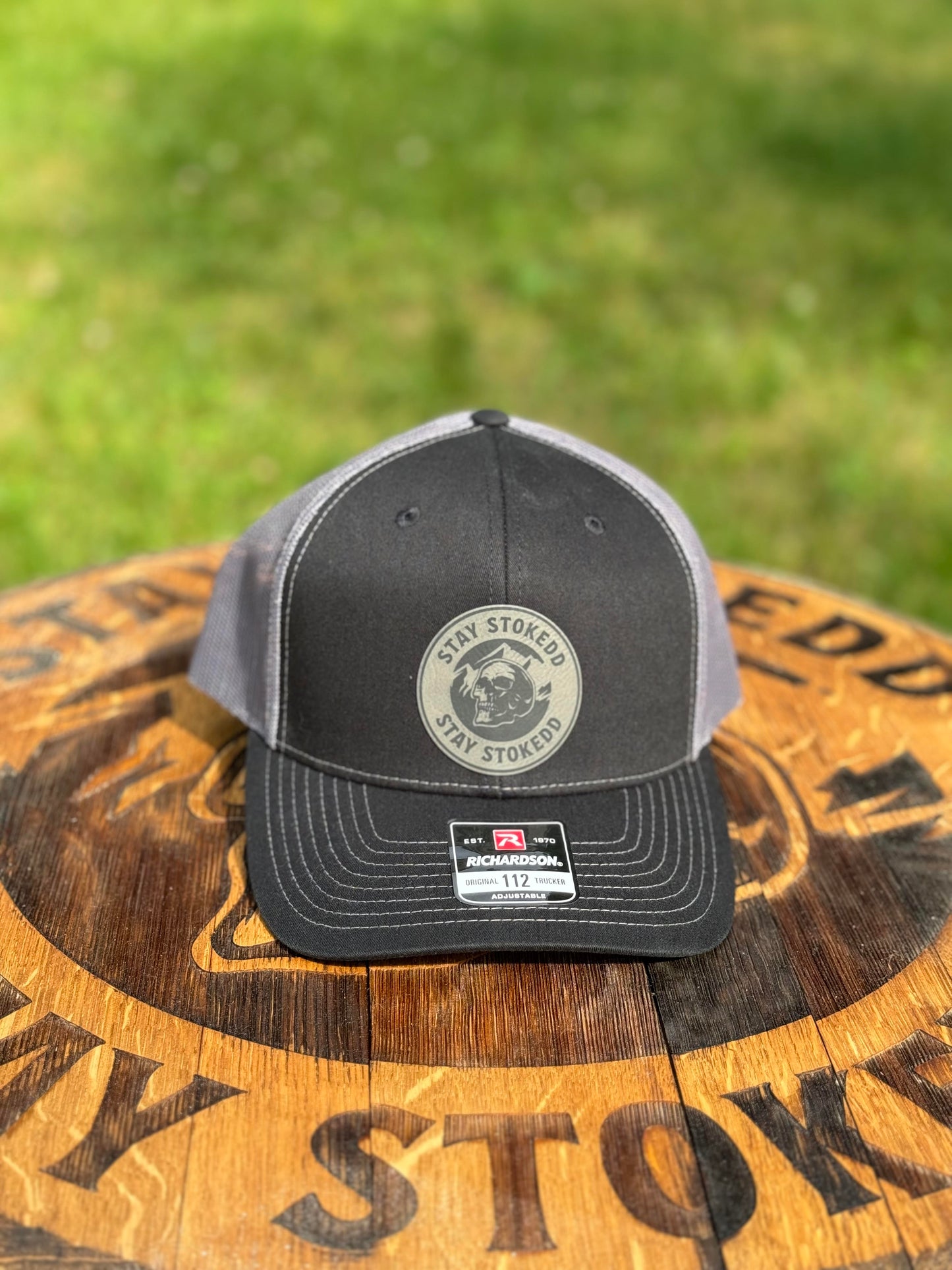 Trucker Hat - Gray on Black