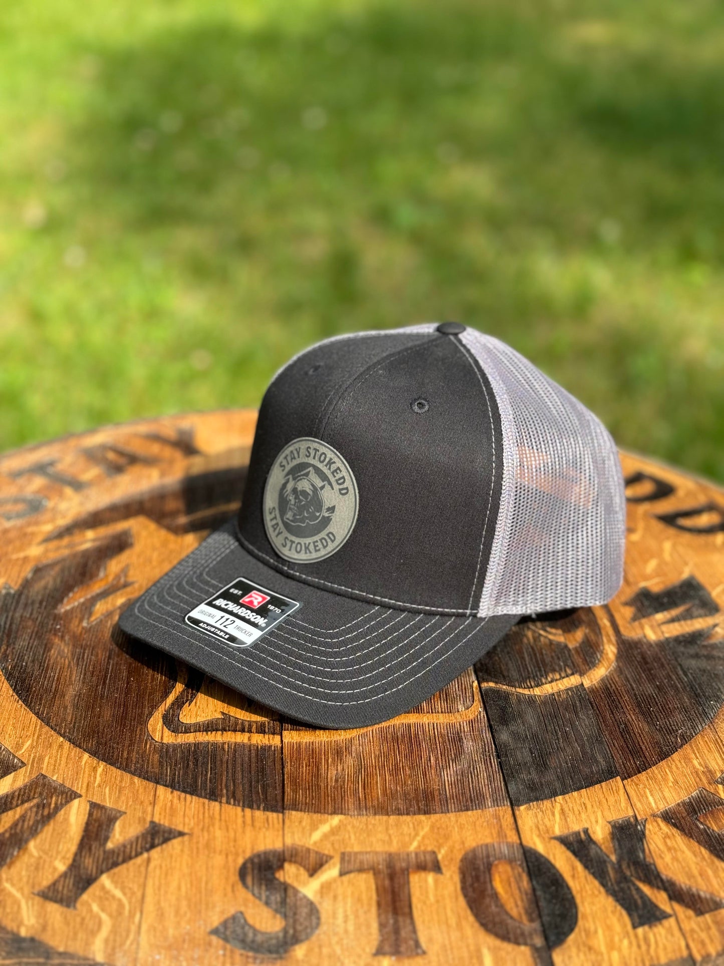 Trucker Hat - Gray on Black