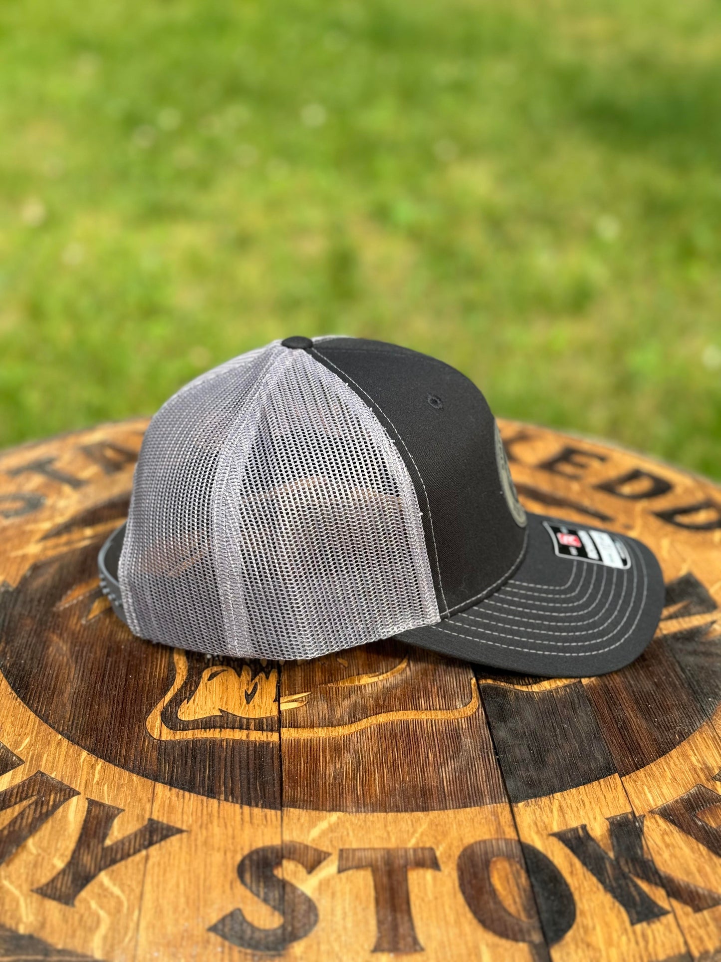 Trucker Hat - Gray on Black