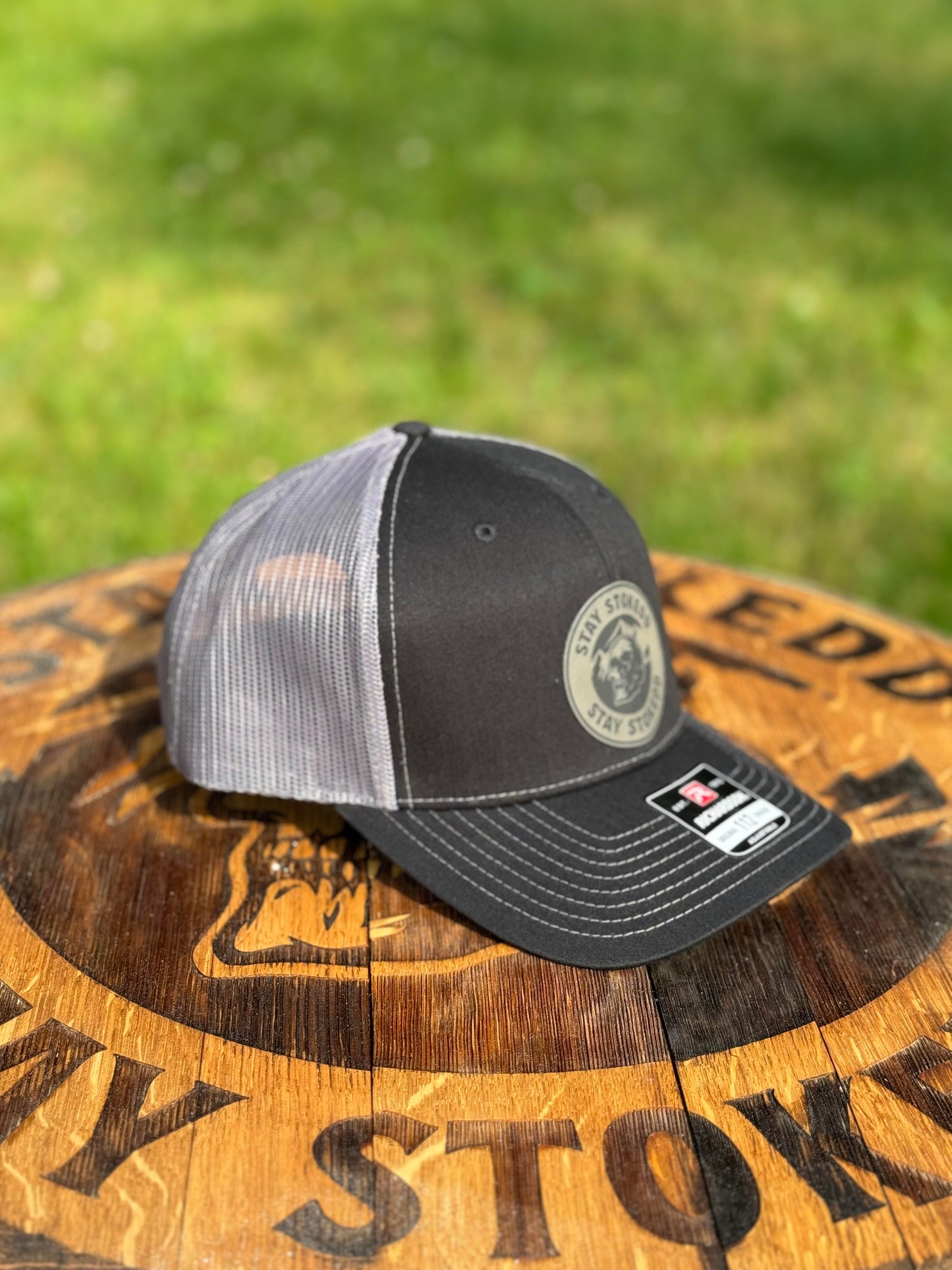 Trucker Hat - Gray on Black